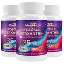 Liposomal Astaxanthin Supplement Complex 9-in-1 med Ashwagandha, Lycopene, Zeaxanthin, Antioxidant Supplement Support Eye, Skin & Joint Health, 180 kapslar