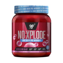 BSN N.O.-XPLODE Cool Rush Pre Workout Powder, Preworkout Energy Supplement för män och kvinnor med kreatin och Beta-Alanine, ny smak: Bubblegum Blast, 30 portioner