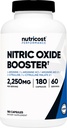 Nutricost Nitric Oxide Booster 2250mg, 180 kapslar - 750mg Per Casule, 60 portioner - Glutenfri och icke-GMO