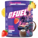 G Fuel Miami Nights 2.0 Energy Drink Powder, Pre Workout Caffeine Mix för spel, Sugar Free Focus Amino, Vitamin + Antioxidanter, 8.7oz (Strawberry Pina Colada, 40 portioner)