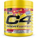 C4 Sport Ripped Pre Workout Powder - Jolly Rancher Cherry - NSF Certified for Sport - Elite Hydration - 200mg Caffeine + Creatine + Beta-Alanine - Electrolytes and Energy - 20 portioner
