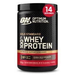 Optimum Nutrition Gold Standard 100% Whey Protein Powder, Double Rich Chocolate, 1 pund (Pack av 1)