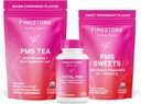 Pink Stork PMS Support Trio: Period Relief Supplements, Cinnamon Tea, + Peppermint Sweets, Menstrual Support, First Period Kit, Hormone Balance for Healthy Menstrual Cycle, Women-Owned