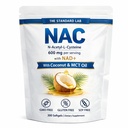 The Standard Lab NAC 600mg with NAD+ Daily Complex, N-Acetyl Cysteine Supplement Capsules, Antioxidant Support Formula, Vegan, Non-GMO, Gluten Free, 300 Softgels