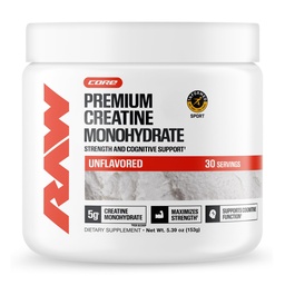 RAW Nutrition Creatine Monohydrate Powder, Unflavored (30 portioner) - Micronized Creatine Monohydrate Supplement for Workout Performance, Build Muscle & Strength - Kreatinpulver för Män & Kvinnor