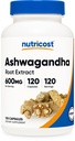 Nutricost Ashwagandha Herbal Supplement 600mg, 120 kapslar - Vegetarian, icke-GMO, Gluten Free, Ashwagandha Root