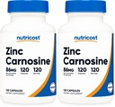 Nutricost Zinc Carnosine 86mg, 120 kapslar - Non-GMO, Gluten Free, Zink L-Carnosine Supplement (Pack of 2)