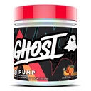 GHOST Pump Nitric Oxide Powder, Peach - 40 portioner - Sugar-Free & Stim-Free Pre-Workout Supplements - L-Citrulline, Arginine Nitrate & L-Glutathione - Soy & Gluten-Free, Vegan