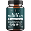 Pro Liver Support Supplement - 2X effektivare än mjölk Thistle - Avancerad leverhälsotillskott med kliniskt testad 4'Liver Cleanse Detox & Repair Support - 60 Count (Pack of 1)