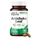 Wild & Organic Artichoke Extract Capsules 500 mg - Liver & Digestive Support - Artichoke Leaf Extract Supplement - Cynara Scolymus Leaf Powder - Vegan, No Fillers, Non-GMO - 60 Count