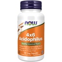 NOW Foods Supplements, Acidophilus 4X6, 4 Billion Potency with 6 Probiotic Strains, Strain Verified, 120 Veg Capsules