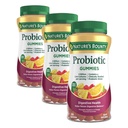 Naturens Bounty Probiotic Gummies, Immune Health & Digestive Balance, Pineapple, Raspberry och Orange Flavor Gummies, 60 Ct (Pack of 3)
