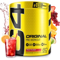 C4 Original Pre Workout Powder Fruit Punch - Vitamin C för Immune Support - Sugar Free Preworkout Energy för Män & Kvinnor - 150 mg koffein + Beta Alanine + Kreatin - 60 portioner