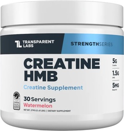 Transparent Labs Creatine HMB - Kreatinmonohydratpulver med HMB för muskeltillväxt, ökad styrka, förbättrad energiproduktion och förbättrad atletisk prestanda - 30 portioner, vattenmelon