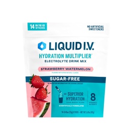 Flytande I.V.® Hydration Multiplier Sugar-Free - Strawberry Watermelon | Electrolyte Powder Drink Mix | 1 Pack (14 portioner)