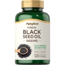 Piping Rock Black Seed Oil Softgel kapslar | 1000mg | 120 piller | Cold Pressed Supplement | Nigella Sativa | lösningsmedel gratis, icke-GMO, Gluten Free