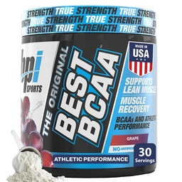 BPI Sports Bästa BCAA-pulver - Muskelåterställningsstöd - Branched Chain Amino-syror | Bygga block av protein och muskel - Post Workout Recovery - Hydration - Grape, 30 portioner