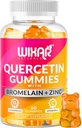 Quercetin Gummies - Quercetin 500mg med Bromelain, Zink, Vitamin C & D3 - Quercetin Gummy Supplements for Immune Support and Allergy - Immunity Booster Vitamins Supplement - 60 Chewable