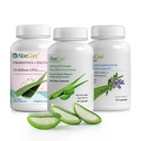 AloeCure Organic Aloe Vera Capsules Pack - 3 stycken - VeraFlex, Aloe Vera Capsules, Probiotics + Enzymes
