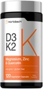 Horbäach Vitamin D3 K2 | 5000 IE D3 | 120 kapslar | med Magnesium, Zink och Quercetin | Vegetarisk, icke-GMO, Gluten fri tillägg