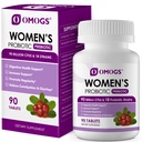 OMOGS Women's Probiotic, med Cranberry Extract, Organic Prebiotics & Vitamin C, 90 Billion CFUs,18 Strains, Hjälp för att öka immun, Digestive, Gut Health & Women's Health, Gluten & Soy Free,90 tabletter
