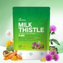 Milk Thistle Liver Detox Capsules, 3000mg Liver Cleanse Detox & Repair, 20-in-1 Advanced Support Complex with Milk Thistle, NAD, NAC, ALA, Dandelion,Glutathione, Artichoke, Turmeric, More 240 Softgels