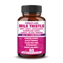 All-in-1 Highest Potency Milk Thistle NAC BeetRoot Artichoke Dandelion Root - Liver Health Support, Cleanse Detox & Repair, Antioxidant, Plus TUDCA Choline and Ginger - 90 Vegan Capsules