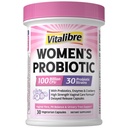 Vitalibre Probiotics for Women 30 Strains, 100 Billion CFU Vaginal Probiotics med Digestive Enzymes, Prebiotics & Cranberry för urinvägs hälsa, pH Balance, 30 Veggie Capsules