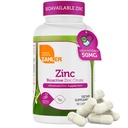 Zahler Zink 50mg, stöder immun och antioxidantskydd, certifierad kosher, 90 kapslar
