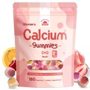Calcium Gummies for Women – 1500mg Calcium Citrate with Vitamin D3, K2, Magnesium, Zinc, Boron & Soy Isoflavones – Calcium Supplement, Vegan, Zero Sugar, Mixed Fruit Flavors, 180 Count