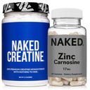NAKED Zink Carnosine 17mg (60 kapslar) + NAKED Pure Micronized Creatine Monohydrate 500g (100 portioner) - Vegan; Non-GMO; Gluten Free; Soy Free