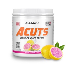 ALLMAX Nutrition AMINOCUTS (ACUTS), Amino-Charged Energy Drink med Taurin, L-Carnitine, Green Coffee Bean Extract, Pink Lemonade, 30 portioner