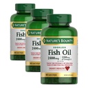 Naturens Bounty Odorless Fish Oil, 1200mg Omega-3 per servering inklusive EPA & DHA, stöder hjärthälsa, renade för att eliminera kvicksilver, belagda Softgels, Gluten Free, No Shellfish, 90 Count, (Pack of 3)