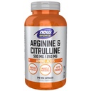NOW Sports Nutrition, Arginine & Citrulline 500 mg/250 mg, Aminosyror, 240 Veg kapslar