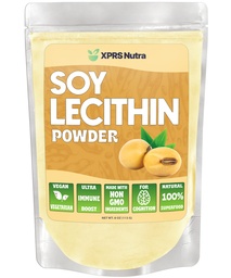 XPRS Nutra Soy Lecithin Powder Food Grade Fat Emulsifier - Lämplig för matlagning, bakning och mer - Vegan Friendly Soy Lecithin Powder Cooking Aid (8 Ounce)