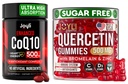 Quercetin with Bromelain & CoQ10 500mg Bundle – 120 Coenzyme Q10 Softgels + 60 Sugar-Free Quercetin Gummies with Zinc, Vitamin C & D3 – Immune, Heart & Energy Support – USA Made Supplements