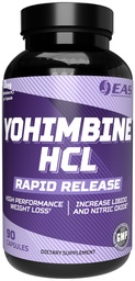EAS Yohimbine HCL | Förbättrad viktminskning och atletisk prestanda | Snabb frisättningsteknik | Glutenfri, icke GMO, vegetarisk vänlig | 90 kapslar