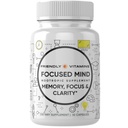 Fokuserat sinne - Daglig hjärntillskott för minnes- och fokusstöd | Nootropic för koncentration, mental klarhet och hjärnenergi | Kognitivt komplement för arbete, skola eller vardagskrav