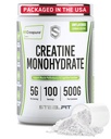 SteelFit Creapure Creatine Monohydrate Powder, Unflavored - German Micronized Creatine Powder för män och kvinnor - Gym Workout Nutritional Supplements for Muscle Gain, Brain Health & Strength Building