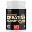 100% ren kreatinmonohydratpulver 200 portioner, mikroniserat pulver, muskeltillväxt, osmakad, idealisk för idrottare och fitnessentusiaster, tredjepartslabb testat, Vegan, 1000 g