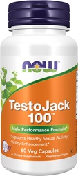 NOW Foods Supplements, TestoJackTM 100 med LJ100, ett kraftfullt standardiserat extrakt av Tongkat Ali (Eurycoma longifolia), Tribulus och ZMA®, 60 Veg Capsules