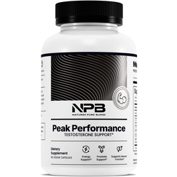Naturens rena Blend Peak Performance - Testosteron Supplement för män med D-Aspartic Acid, Ashwagandha & DIM - Mens Prostate Health Support, Muscle Strength & Energy - Prostate Supplement