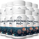1600 mg Liposomal NAD Supplement, 98% Pure NAD + Supplement, Superior Absorption, Alternativ till Nicotinamide Riboside eller NADH för att öka NAD + för åldrande försvar, energi, livslängd, 600 Softgels