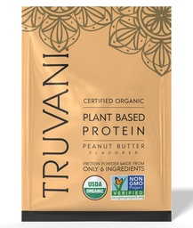 Truvani Vegan Pea Protein pulver | jordnötssmör | 32,7 g organisk växtbaserad protein | 1 Servering | Keto | Gluten & Dairy Free | Low Carb | No Added Sugar