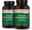 Dr Mercola Fermented Chlorella med Chlorophyll, 90 portioner (450 tabletter), 2 flaskor, kosttillskott, stöder immun och organhälsa, icke GMO, NSF Certified