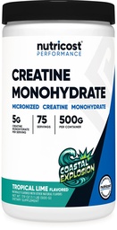 Nutricost Creatine Monohydratpulver (Coastal Explosion, 500 Gram) - Micronized Creatine Supplement - Vegan, GMO-Free, Gluten Free