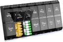 XL Large Weekly Pill Organizer 2 Times a Day, Extra Big 7 Day Pill Box Am Pm, Daily Pill Case Medicine Organizer with 14 Compartments, Day Night Pill Container for Fish Oils, Vitamin, Supplement