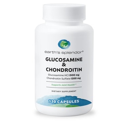 Jordens Splendor Glukosamin HCI 1500 mg Chondroitin Sulfate 1200 mg Tillägg för män och kvinnor, stöder gemensam hälsa, stöder daglig gemensam funktion (120 kapslar, 1 + Månadsförsörjning)