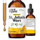 Wild & Organic St Johns Wort Tincture - Mood Support - Slappna av St John's Wort Supplement - Liquid Hypericum Perforatum Herb Drops - Vegan, Sugar & Alkoholfri - 2 fl oz