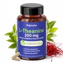 L Theanine 200mg med Saffron, GABA, Magnesium Glycinate & Vitamin B6, L-Theanine Supplement Advanced Complex Formula för Mood Relaxation & Stress Relief & Sleep Support, 60 Vegan Capsules